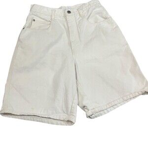 Vintage Anchor Blue Denim Shorts‎ Womens Size 5 White High Rise